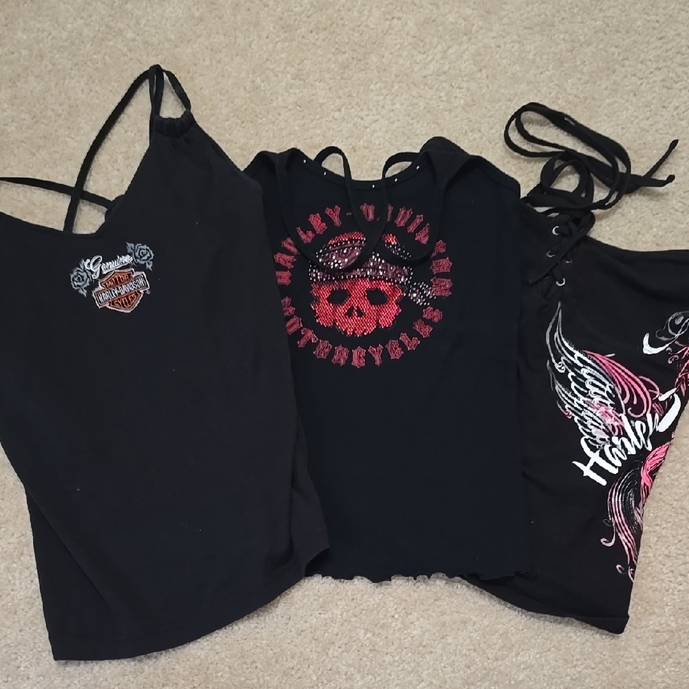 Harley-Davidson Women's Black Camisole Trio